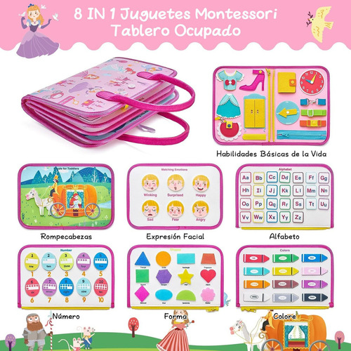 R0x Libro Sensorial, Tablero Montessori Ocupado, Juguetes /