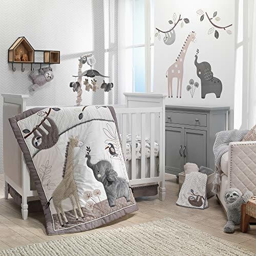 Lambs & Ivy Baby Jungle Animals Juego De Ropa De Cama De 4 P