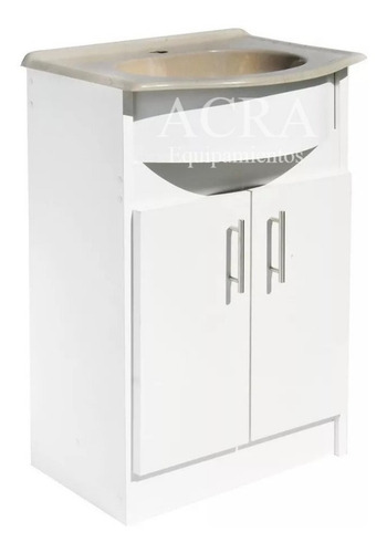 Muebles De Baño + Bacha / Pileta Veteada De Mármol Cultivado
