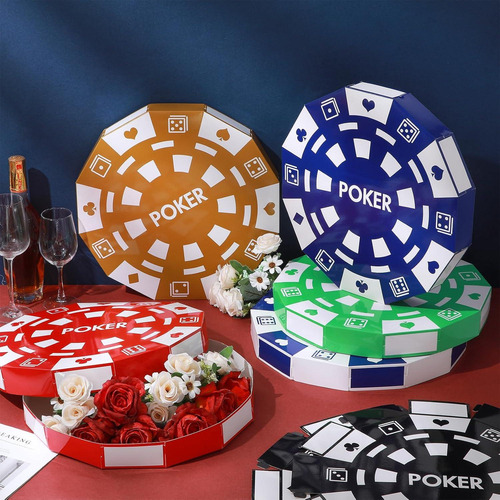 Cajas De Decoración De Fichas De Casino Silipull 24 Piezas