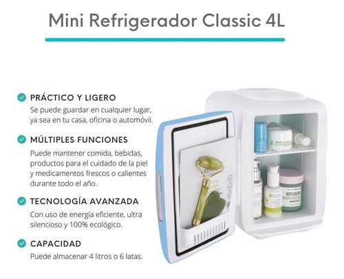 Cooluli Mini Refrigerador Classic 4l Color Azul