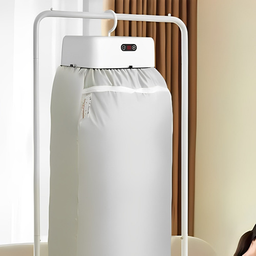 Secador Roupa Elétrica Compacto Com Cortina Secagem Portátil Branco