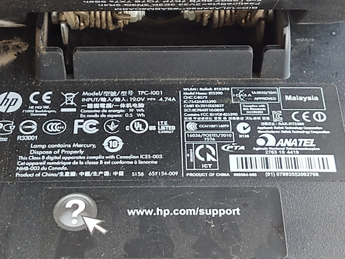 All In One Hp Compaq 18 2003la Piezas No Funciona (Usado)