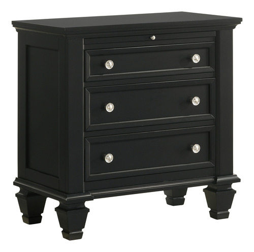 Sandy Beach 4 Piezas Queen Bedroom Set Negro