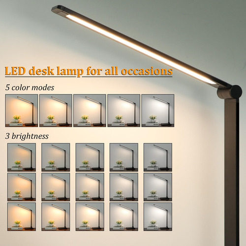 Lámpara De Escritorio Con Luz Led Y Control Táctil De 3
