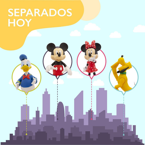 Imagen 6 de 6 de Set X 4 Pzs Mickey Mouse Y Sus Amigos Juguete Articulados Lb