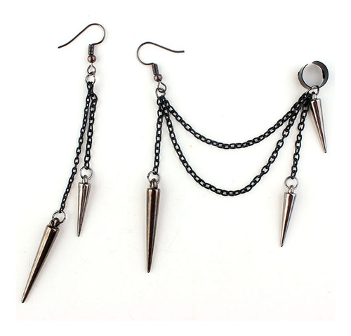 Brincos Punk Rivet Ear Stud Dangle Hip Hop Party Long