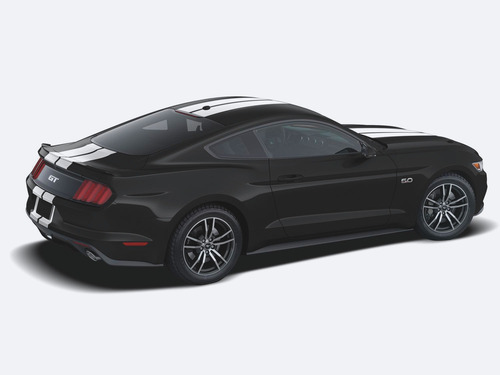Calcomanias Vinilo Blanco Doble Linea Ford Mustang 16/18