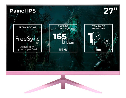 Monitor Gamer Pichau Centauri Cr27p Ips 2k 1ms 165hz, Fsync