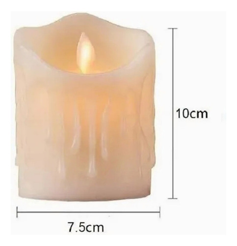 Luz De Vela Eletrônica Led Para Decoração+controle Remoto