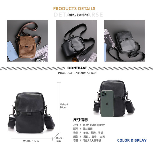 Nuevo Bolso De Hombro Pequeño Casual Para Hombre, Riñonera T
