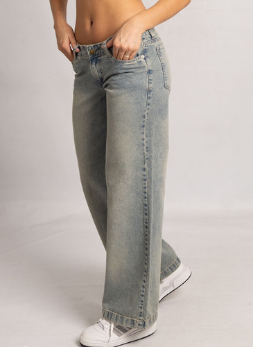 Pantalón Oxido Low-rise Jeans Tiro Bajo Diseño Dp