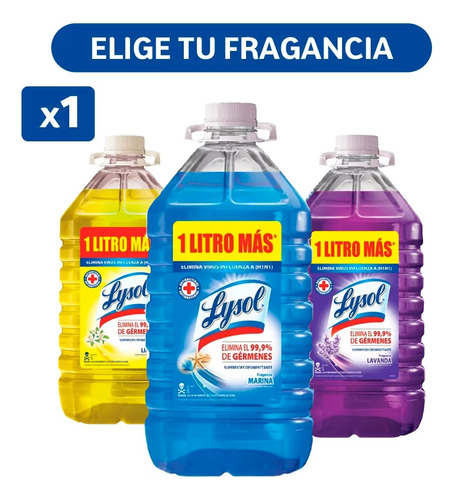 Lysol Limpiador Desinfectante Líquido Pisos 5 L - Variedades