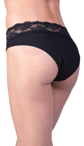 Pantaleta Microfibra Con Cintura De Encaje