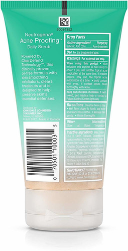 Neutrogena Acné Corrección Daily Scrub Facial Con Ácido Sali