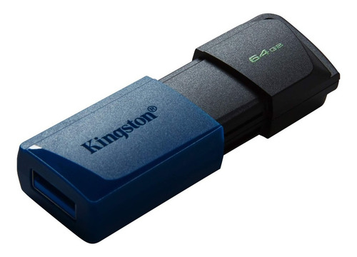 Imagen 3 de 3 de Memoria Flash Usb Kingston De 64 Gb 3.2 Exodia M Negro Azul Color Negro
