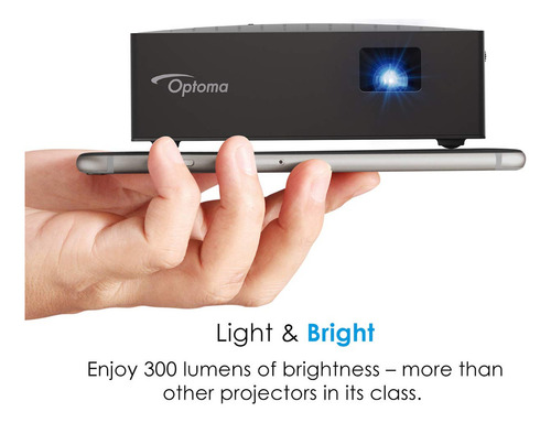 Optoma Lv130 Proyector De Bolsillo Ultraportatil De 300 Lume
