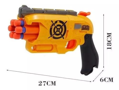 Pistola Arma Elite Dardos Blaster Gatilho Rápido Estilo Nerf