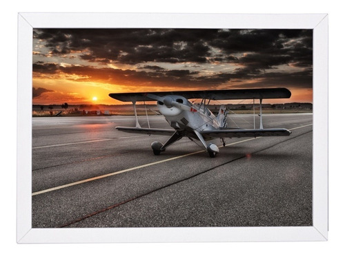 Lindo Quadro Poster  Avião Monomotor 33x24cm Brc6946