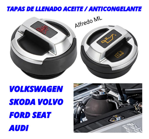 Tapas Llenado Aceite Anticongelante Vw Audi Seat Ford Volvo