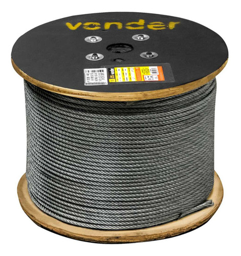 Cabo De Aço Galvanizado, 7,94 Mm - 5/16 , 6 X X 19s, Vonder