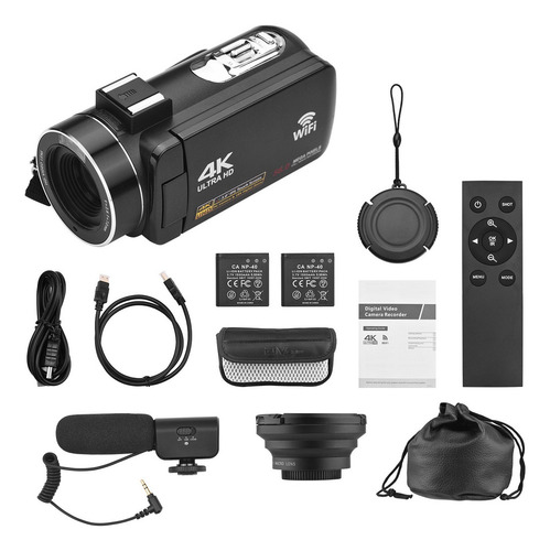 Cámara De Vídeo Digital 4k Wifi Videocámara Grabadora Dv