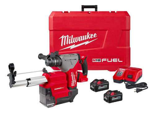 Milwaukee 2915-22de Rotomartillo Sds Plus + Extractor Color Rojo/negro