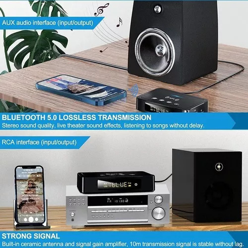 Transmissor/receptor De Áudio Estéreo Bluetooth 5.0 A Nfc