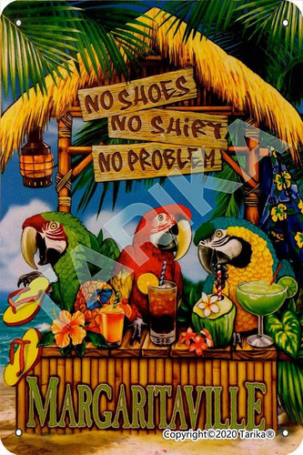 No Shoes No Shirt No Problem Margaritaville Parrot Piñ...