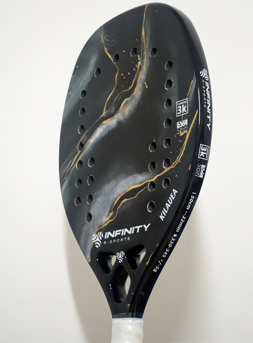 Raquete Beach Tennis Fibra Carbon Profissional Preta + Bolsa