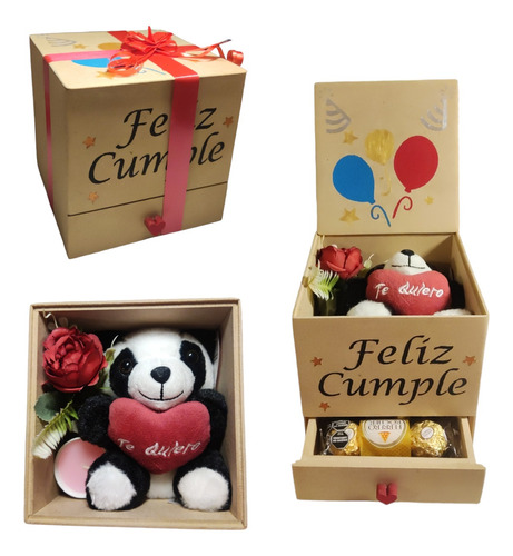 Regalos Box Cumpleaños - Bombones -peluche