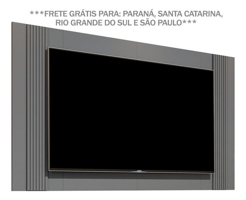 Painel Para Televisão Até 65 Polegadas Onix Luxuoso Ripado