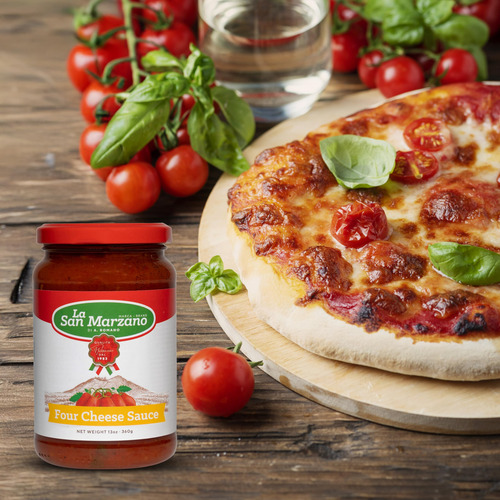 Salsa De Cuatro Quesos 368 G Con Tomates 100% Italianos