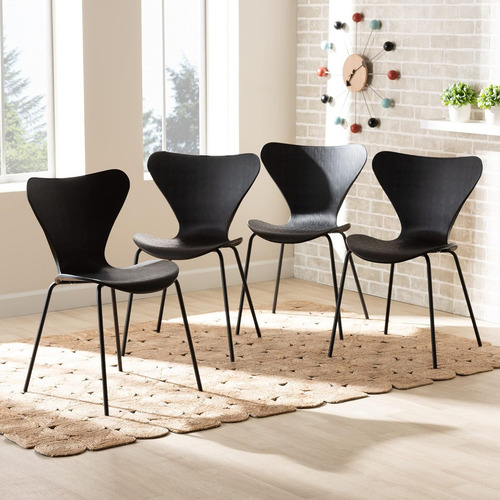 Set De 4 Sillas Curvas De Comedor Top Living Belica