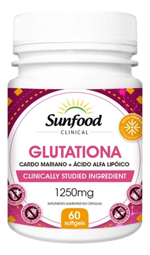 Glutationa Cardo Mariano/alfa Lipóico 1250mg 60soft