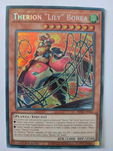 Yugioh Therion Lily  Borea  - Mp23-en062 - Prismatic Secret 