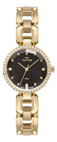 Relógio Technos Feminino Elos Dourado - 2036mth/1p Bisel Preto