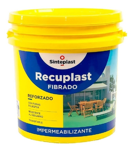 Recuplast Fibrado Sinteplast Membrana Liquida Blanca X 20 Kg