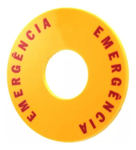 Promoção 2x Identificador Emergência Amarelo 22mm P20-idem