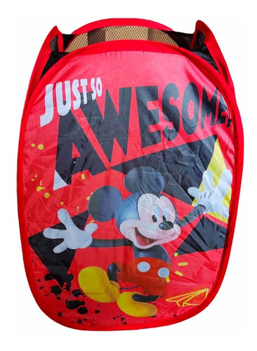 Imagen 1 de 3 de Mickey Mouse - Canasto Plegable - Tela - Vais