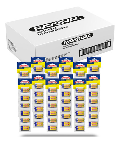 Pila Rayovac Carbon Zinc Aaa Tira Con 144 Unidades 1.5v