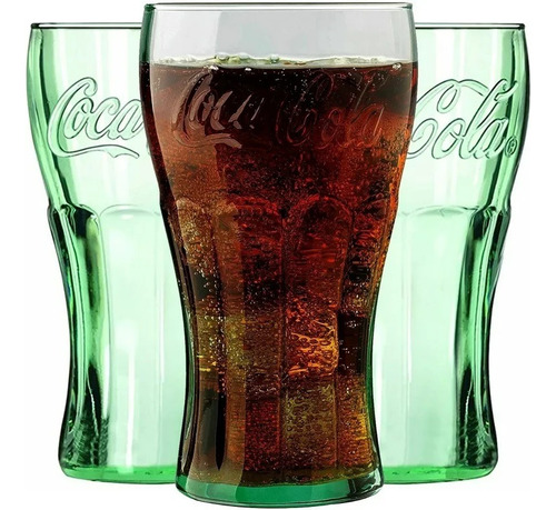 Juego De 6 Vasos De Vidrio Coca Cola 495 Ml Libbey Cocina Color Transparente