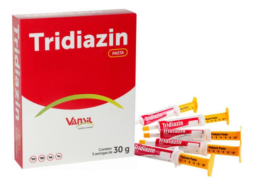 Kit 5 Tridiazin Pasta 30g Bisnaga Unitária Equinos Vansil