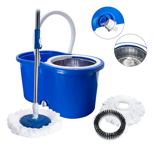 Balde Mop 360o Com 3 Refis Fasterr - Fst013 Outlet Cor Azul