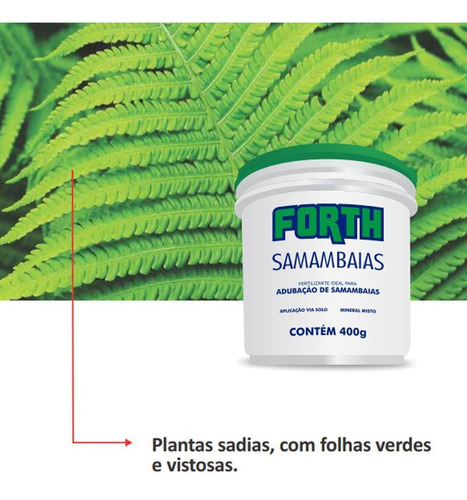 Imagem 3 de 3 de Adubo Fertilizante Forth Samambaia 400g - Crescimento