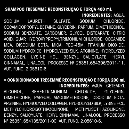 Kit Reconstrução E Força Shampoo 400ml + Condicionador 200ml