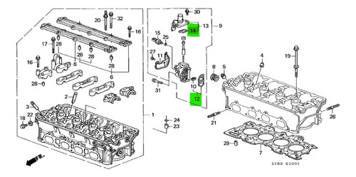 Junta Solenoide Valvula Vtec Inf Acura Nsx V6 3.0l 2002