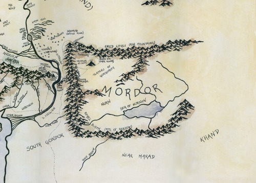 Imagen 7 de 10 de Láminas Señor De Los Anillos - Tolkien Mapa Me- Puerta Moria