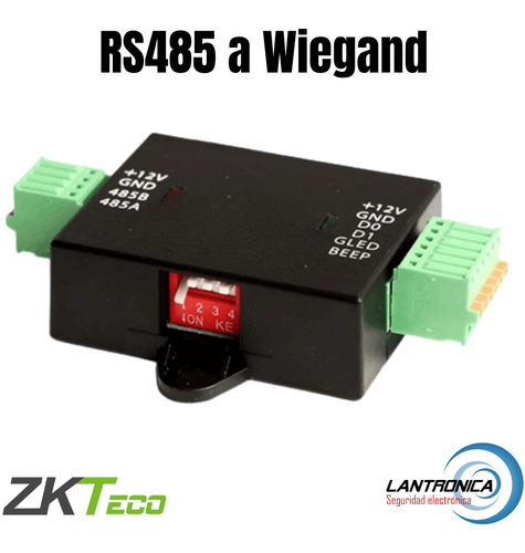 Imagen 1 de 10 de Conversor Rs485 A Wiegand Wr485 Zkteco Para C2-260