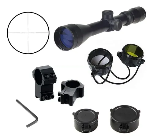 Mira Telescópica 3-9x40 + Juego Tapas Cubre Lente